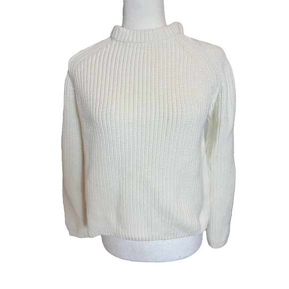 Quince Women's White Crew Neck Sweater - Picture 2 of 11
